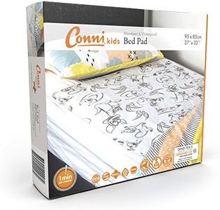 Conni Kids Reusable Bed Pad, Absorbent, Waterproof and Washable Protector Pad for Potty Training and Youth Incontinence, Aussie Animals Print, 95 x 85 cm