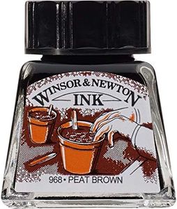 Winsor & Newton Drawing Ink Bottle, 14 ml (Pack of 1) 1005469, Peat Brown