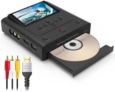 VHS to DVD Recorder, VCR to DVD Recorder-Convert Photos and Videos Between VHS,VCR,Memory Card,DVD and USB. Phone can use a Free app to Burn Videos and Photos, Also has TV Recording Function(Black)