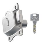 Godrej Furniture Lock I Curvo Wardrobe Lock I 2 Keys I for Cupboards, wardrobes, Cabinet furnitures & Electrical Panel I Suitable for Panels Upto 25 mm of Thickness I Satin Finish I 1 Year Warranty