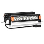 LIGHTFOX 8inch LED Light Bar - 2Pcs Single Row Spot Flood Beam Bumper Driving Light Slim Rooftop Mounting Truck Lighting with DT Connetctor for ATV UTV SUV Pickup