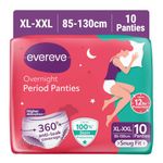 Evereve Period Panty For Girls & Women, (XL-XXL), 10 Pcs, 360 Degree Coverage, 0% Leaks, High Absorbency For Heavy Flow, Maternity Delivery Pads, Postpartum & Overnight Protection, Disposable Panty