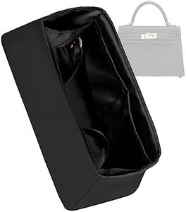 ZYZii Purse Organizer for Mini Kelly 20/25/28/32/35/40/42/50,Silky Smooth Insert,Lightweight Bag in Bag,Luxury Handbag Storage Accessories(Kelly 28 Retourne,Black)