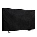 kwmobile Dust Cover for 55" TV - Linen TV Display Protector for TVs - Protect Your TV Screen - Black