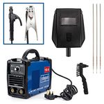 Scheppach 130 Amp Inverter Welder Machine, 230v, Lightweight and Highly Portable with Welding Shield, Shoulder Harness, 1.8m Cable 3 Year, WSE1000