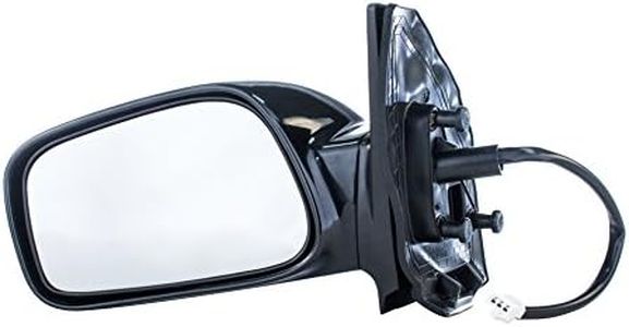 Driver Mirror for Toyota Corolla CE (2003 2004 2005 2006 2007 2008) Side Smooth Black Power Operated Non-Heated Non-Folding Left Outside Rear View Replacement Door Mirror - Parts Link # TO1320178