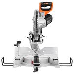 Uargd Sliding Compound Miter Saw with 12-Inch Blade, 15 Amp Motor, 60-Tooth Design, Corded Double Bevel Functionality, LED Alignment System, Adjustable Angles, Suitable for Wood, and Laminates