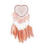 KIPTVO Pink Dream Catcher, Handmade Dream Catchers for Bedroom Wall Hanging Decorations Ornaments, Wedding GIfts, Decorations For Girls, Boys, Kids, Lovers Friends Blessing Gift