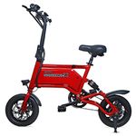 UBOARD Spacebike X Electric Cycle,Dual Disc Brake,BIS Approved,Speed of Upto 25km/h, (Red)