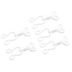 Chris.W 5 Sets White Large Covered Hooks & Eye Sewing Closure for Fur Coat Jacket Cape Stole Bracelet Jewelry Books Crafts and More(1.45")