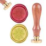 CRASPIRE Wax Seal Stamp Viking Rune Vegvisir, Sealing Wax Stamp Retro Wood Stamp Wax Seal 25mm Removable Brass Head Wood Handle for Party Wedding Invitation Envelope Greeting Card Wine Bottle Decor