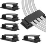 20PCS Self-Adhesive Cable Clips, Black Plastic Wire Clips, Cable Tidy Clips for Desk Wall Car Office Home