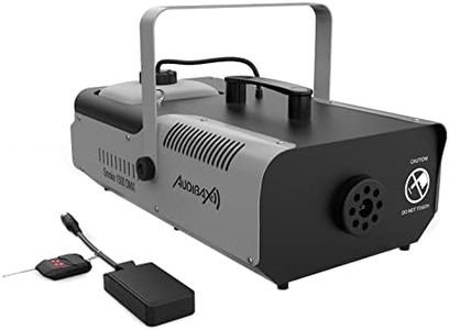 Audibax Smoke 1500 DMX - Maquina de Humo con Conexión DMX - Maquina de Niebla con Mando a Distancia - Potencia de 1500W - Capacidad 2 L - Humo por Minuto de 295m3 - Calentamiento en 8 min