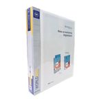 WORLDONE 4D Ring Binder (25mm Ring) with Front View Pocket, Set of 2, Size: A4, Color: White