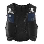 Salomon Adv Hydra Vest 8 Unisex Hydration Vest Trail running Hiking, Comfort and Stability, Quick Access to Hydration, and Simplicity, Black, L