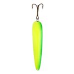 Lucky Strike Bait Works Canoe Wobbler Trolling Lure for Lake Trout, Pike, and Salmon, Designed in Canada (Size 5, FL Yellow Green Nickel)