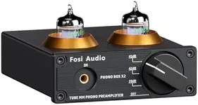 Fosi Audio Box X2 Phono Preamp, Mini Stereo Audio Hi-Fi Preamplifier with Gain Gear, Pre-Amplifier for MM Turntable Phonograph and Record Player, with DC 12V Power Supply