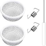 2 Pieces Flying Insect Screen RV Furnace Vent Cover RV Water Heater Vent Cover 2.8 Inches Stainless Steel Mesh with Installation Tool and Silicone Rubber for RV Refrigerator Vents RV Water Heater