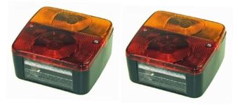 leisure MART 2 x Rear trailer lights lamps four function (pair) suitable for trailer lighting boards Pt no. LMX1717