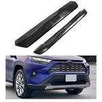 KUAFU Front & Rear Bumper Board Lower Valance Compatible with 2019-2023 Toyota RAV4 RAV-4 TO1095212 527110R080 Lower Air Dam Deflector Valance Cover Panel Skid Plate Board Guard Protector Black 2Pcs