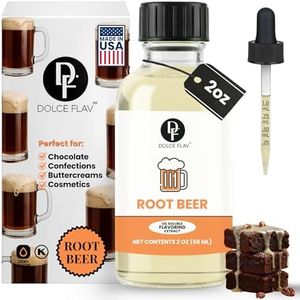 Dolce Flav Root Beer Extract - 2 Ounce Oil-Soluble Multipurpose Flavoring Ideal for Candy Making, Baking, Lip Balm, and Ice Cream - Perfect Kitchen Gift for Holidays