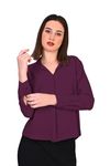 Sharma Group Women's Regular Fit Cotton Blend Shirts (RCT-deep-Wine-s-sg)