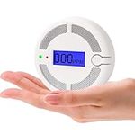 Mini Carbon Monoxide Detector,CO Alarm Detector with LCD Digital Display and Sound Alarm for Home Travel,Comply with EN50291 Standard