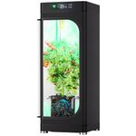 VGrow All-in-One Smart Grow Box, Professional System with Samsung LM301H EVO Grow Light, Advanced Circulation & Ventilation System, Irrigation, Nutrient, Magnetic Window for Indoor Hydroponics