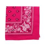 22 Inch Cotton Paisley Bandana - Hot Pink