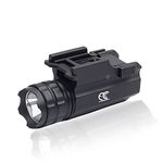 MCCC LED Tactical Flashlight 500 High Lumens,Rail Mount Pistol Light,Quick Release,fits Handgun, Airsoft Gun with Picatinny or Accessory Rail