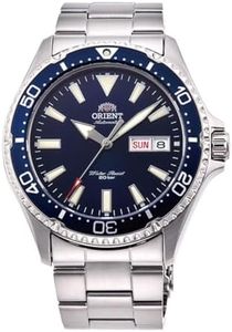 Orient Mens Analogue Automatic Watch with Stainless Steel Strap RA-AA0002L19B, Blue, Bracelet