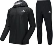 HOTSUIT Sauna Suit for Men Weight Loss Sweat Suits Gym Workout Exercise Sauna Jacket Pant Full Body, Black, 5XL