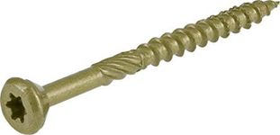 Power Pro 48612 Wood Screws, #10 x 2-1/2", Premium Outdoor Deck Screws, Rust Resistant, Epoxy Coated Bronze, 5lb Tub, 415 pcs