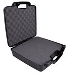 CASEMATIX Hard Travel Case with Foam and Padlock Rings - Customizable Foam Fits Pico Mobile Projectors, Recorders, Microphones and More Small Electronics & Accessories up to 13.25" x 10.5" x 2"