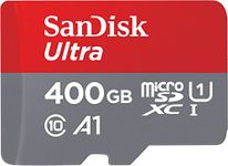 SanDisk Ultra 400 GB microSDXC Memory Card + SD Adapter with A1 App Performance Up to 100 MB/s, Class 10, U1, Red