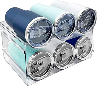 Water Bottle Organizer, Stackable Plastic Water Bottle Holder for Cabinet, Drink Bottle Organiser for Kitchen Storage & Organisation , Wine Rack for Tabletop Storage, Cupboard, Fridge Pantry Home Organization and Storage Bins (2 Layer)