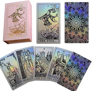 VOVCIG 78 Tarot Card with Guidebook,Tarot Cards for Beginners Tarot Deck Set PVC Waterproof Tarot Cards,Fortune Telling Toys Divination Tool