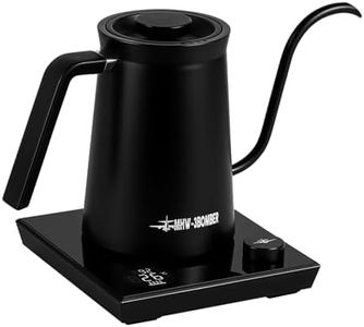 MHW-3BOMBER Gooseneck Electric Kettle, ±1℉ Temperature Control Kettle with LED Display and 90°Vertical Flow, BPA-Free Pour Over Kettle, For Pour-Over Coffee, Tea, Black BK6058B