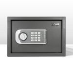 Equal 20L SecureLitePro Safe Locker for Home | Economic Electronic Safe Locker with Programmable Pincode Access and Mechanical Emergency Key | 3 Years Limited Warranty | 20 Liter - Grey