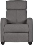Yaheetech Adjustable Recliner Chair Fabric Relining Armchair Sofa for Home Theater/Living Room Gray