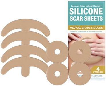 Silicone Scar Sheets, 4 Pairs Reusable Breast Silicone Scar Tape, Medical-Grade Silicone Scar Strips for Scar Treatment