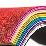 DSR A4-10 Sheet Glitter Sheets (A4 Size) Art & Craft Glitter Sheet Paper(Colour Sheet) for Craft,Multicolor