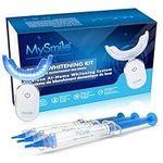 MySmile Teeth Whitening Kit with LED Light, 3 Non-Sensitive Teeth Whitening Gel and Tray, Deluxe 10 Min Fast-Result Carbamide Peroxide Teeth Whitener, help Remove Teeth Stain from coffee, drinks, food