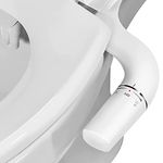 Vantency Ultra-Slim Bidet Attachment for Toilet UK,Left Hand Knob,Non-Electric Cold Water Bidet Toilet with Dual Nozzle,Adjustable Water Pressure,Rear/Feminine Wash