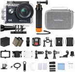 AKASO EK7000 4K30FPS 20MP Action Camera - WiFi EIS Ultra HD 131FT Waterproof Underwater Camera Remote Control 4X Zoom Support External Microphone with Floating Handle Grip