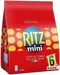 Ritz Crackers Mini Original, 100% Grano Italiano, Cotti al Forno, 240g (multipack 6 bustine da 40g)