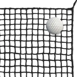 EMEKIAN Black Polyester Golf Practice Fence Net, Heavy Duty Golf Ball Barrier Net, Indoor Outdoor Portable Golf Seine Net, Golf Batting Net, Adjustable Protective Net for Backyard, 10 Ft x 30 Ft