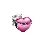 Feitery Pink 2024 Graduation Heart 