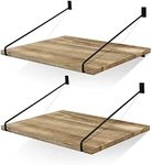 Petrala Floating Shelves Wall Shelf Wooden Wide Floating Shelf Set of 2 Hanging Rustic Shelves Projector Shelf Large Storage Shelf for Kitchen Bathroom Bedroom Living Room Hallway