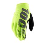 100% BRISKER Cold Weather Motocross & Mountain Bike Gloves - Warm Winter MTB & MX Powersport Racing Protective Gear (SM - Fluo Yellow)